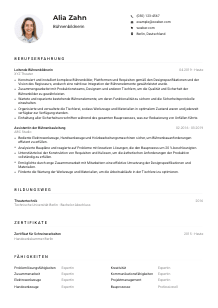 Lebenslauf-Muster für Bühnenbildner*in