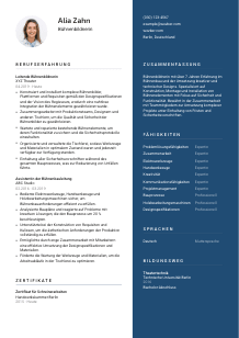 Lebenslauf-Vorlage für Bühnenbildner*in #2