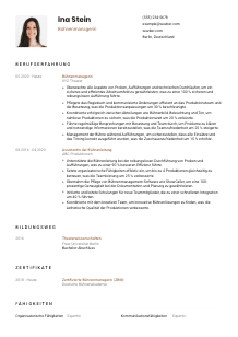 Lebenslauf-Vorlage für Bühnenmanager*in #1