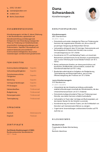 Lebenslauf-Vorlage für Künstler*innenmanager*in #3
