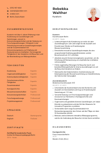 Lebenslauf-Vorlage für Kurator*in #3