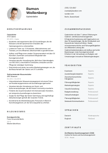 Lebenslauf-Vorlage für Galerieleiter*in #2