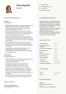 Lebenslauf-Vorlage für Visagist*in #2