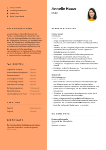 Lebenslauf-Vorlage für Model #3