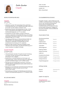 Lebenslauf-Vorlage für Fotograf*in #2