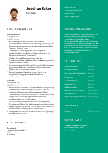 Lebenslauf-Vorlage für Schneider*in #2