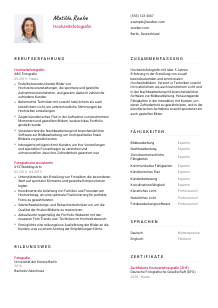 Lebenslauf-Vorlage für Hochzeitsfotograf*in #2
