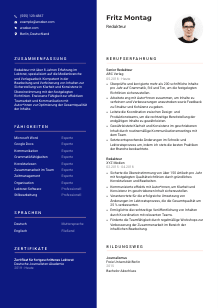 Lebenslauf-Vorlage für Redakteur*in #3