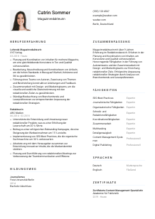 Lebenslauf-Vorlage für Magazinredakteur*in #1