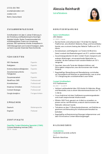 Lebenslauf-Vorlage für Schriftsteller*in #2