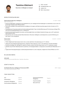 Lebenslauf-Muster für Business Intelligence Analyst*in