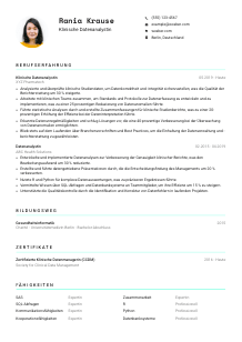 Lebenslauf-Vorlage für Klinische*r Datenanalyst*in #3