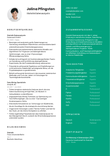 Lebenslauf-Vorlage für Statistik-Datenanalyst*in #2