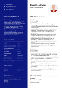 Lebenslauf-Vorlage für Azure Dateningenieur*in #3