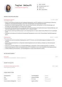 Lebenslauf-Vorlage für Datenpipeline-Ingenieur*in #1