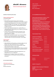 Lebenslauf-Vorlage für Datenverwaltungsanalyst*in #3