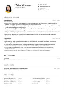 Lebenslauf-Muster für Datenverwalter*in