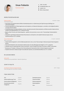 Lebenslauf-Vorlage für Datenarchitekt*in #3