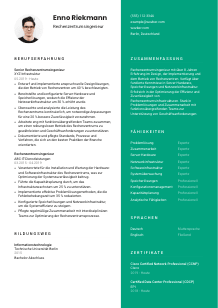 Lebenslauf-Vorlage für Rechenzentrumsingenieur*in #2