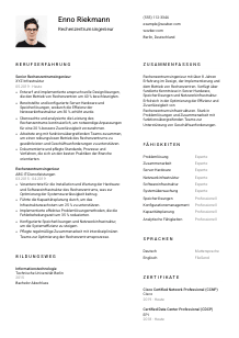 Lebenslauf-Vorlage für Rechenzentrumsingenieur*in #1