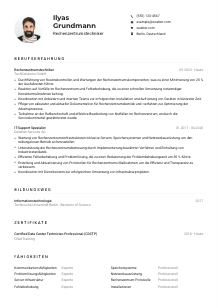 Lebenslauf-Muster für Rechenzentrumstechniker*in