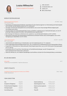 Lebenslauf-Vorlage für Datenmanagement-Analyst*in #3