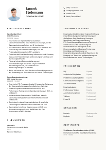 Lebenslauf-Vorlage für Datenbankarchitekt*in #2