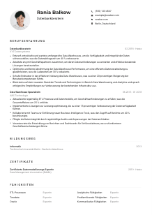 Lebenslauf-Muster für Datenbankberater*in