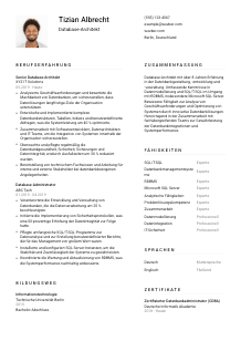 Lebenslauf-Vorlage für Database-Architekt*in #1