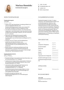 Lebenslauf-Vorlage für Datenbankmanager*in #1