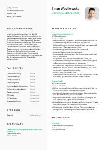 Lebenslauf-Vorlage für Unternehmensdatenarchitekt*in #2