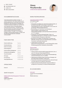 Lebenslauf-Vorlage für Unternehmensdatenarchitekt*in #3