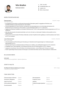 Lebenslauf-Muster für Datenannotator*in