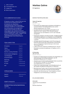 Lebenslauf-Muster fr KI-Ingenieur*in