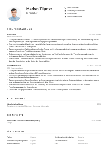 Lebenslauf-Muster für KI-Forscher*in
