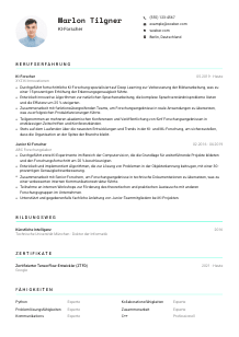 Lebenslauf-Vorlage für KI-Forscher*in #3