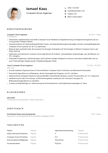 Lebenslauf-Muster für Computer-Vision-Ingenieur*in