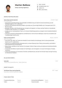 Lebenslauf-Muster für Deep-Learning-Ingenieur*in