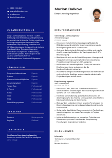 Lebenslauf-Vorlage für Deep-Learning-Ingenieur*in #3