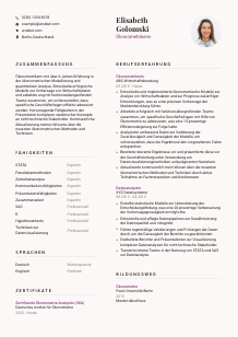 Lebenslauf-Vorlage für Ökonometriker*in #3
