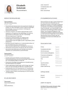 Lebenslauf-Vorlage für Ökonometriker*in #1