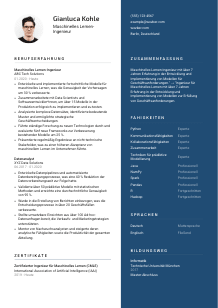 Lebenslauf-Vorlage für Maschinelles Lernen-Ingenieur*in #2