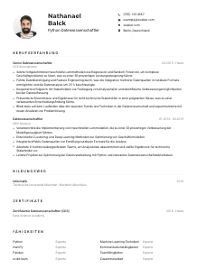 Lebenslauf-Muster für Python Datenwissenschaftler*in