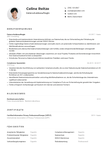 Lebenslauf-Muster für Datenschutzbeauftragte*r