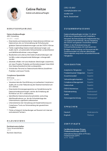 Lebenslauf-Vorlage für Datenschutzbeauftragte*r #2