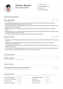 Lebenslauf-Vorlage für Datenschutzbeauftragte*r #3