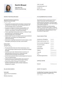 Lebenslauf-Vorlage für Spezialist*in für Datenvisualisierung #1