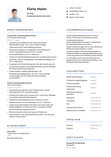 Lebenslauf-Vorlage für NoSQL-Datenbankadministrator*in #2