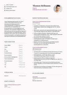 Lebenslauf-Vorlage für Oracle-Datenbankadministrator*in #3