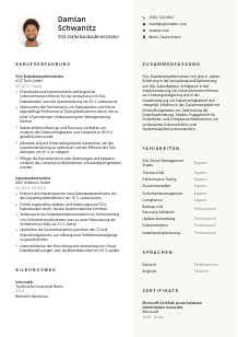 Lebenslauf-Vorlage für SQL-Datenbankadministrator*in #2